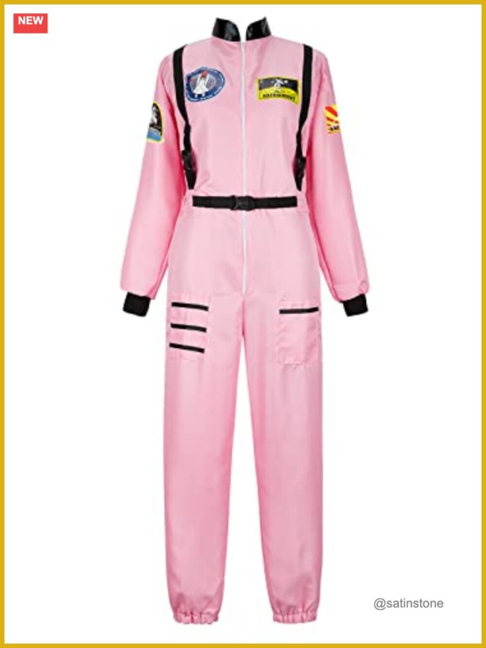 Women's Astronaut Costume Jumpsuit Space Halloween Cosplay Party Dress Up